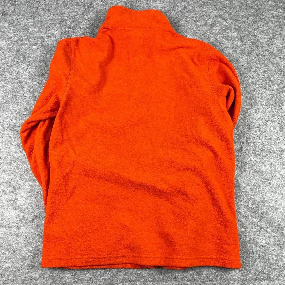 The North Face Fleece Jacket Mens S Orange Full Zip Lightweight Mock Neck
